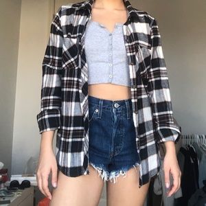 Abercrombie & Fitch Brown and Navy Flannel